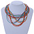 Multicoloured Multistrand Bib Style Necklace - 50cm L - view 2