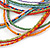 Multicoloured Multistrand Bib Style Necklace - 50cm L - view 5