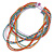 Multicoloured Multistrand Bib Style Necklace - 50cm L