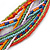 Multicoloured Multistrand Bib Style Necklace - 50cm L - view 3
