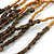 Multistrand Glass/ Acrylic Bead Necklace (Gold, Brown) - 59cm L - view 3