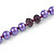 Long Purple Glass Bead with Heart Pendant/ Silk Tassel Necklace - 84cm L/ 11cm Tassel - view 4