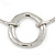 Ethnic Silver Plated Hammered Circle Pendant Bar Necklace - 42cm L/ 8cm Ext - view 6