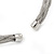 Silver Tone Textured Plaited Choker Necklace - Adjustable - view 4