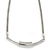 Silver Plated Mesh Chain, Curvy Bar with Sliding Tunnel Pendant Necklace - 40cm L/ 8cm Ext - view 6