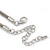 Silver Plated Mesh Chain, Curvy Bar with Sliding Tunnel Pendant Necklace - 40cm L/ 8cm Ext - view 5