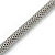 Silver Plated Mesh Chain, Curvy Bar with Sliding Tunnel Pendant Necklace - 40cm L/ 8cm Ext - view 4