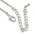 Silver Tone Polished 3 Ball Pendant with Snake Style Chain - 68cm L/ 7cm Ext - view 7