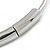 Polished Silver Tone Choker Necklace With Tunnel Pendant - Adjustable - view 3