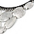 Statement Bib Style Choker Necklace with Black Ribbon In Silver Tone - 45cm L/ 5cm Ext - view 4