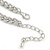 Triple Circle With Light Grey Glass Stone Chunky Silver Tone Chain Necklace - 48cm L/ 6cm Ex - view 5