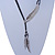 Vintage Inspired Silver Tone Feather Pendant with Black Waxed Cords - 50cm L/ 4cm Ext - view 11