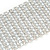 Statement 12 Row Clear Crystal Choker Necklace In Silver Tone - 29cm L/ 12cm Ext - view 4