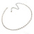 Single Row Clear Crystal Choker Necklace In Silver Tone Metal - 30cm L/ 11cm Ext - view 6