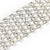 Statement 6 Row Clear Crystal Choker Necklace In Silver Tone - 29cm L/ 10cm Ext - view 4