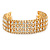 Statement Clear Crystal Choker Necklace In Gold Tone - 28cm L/ 12cm Ext - view 8