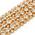 Statement Clear Crystal Choker Necklace In Gold Tone - 28cm L/ 12cm Ext - view 3