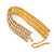 Statement Clear Crystal Choker Necklace In Gold Tone - 28cm L/ 12cm Ext - view 4