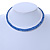 2-Row Sapphire Blue Austrian Crystal Choker Necklace In Silver Tone Metal - 38cm L/ 10cm Ext - view 2