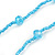 Light Blue Glass Bead Long Singe Strand Necklace - 114cm L - view 4