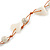 White Ceramic Bead, Off White Glass Nugget Orange Cotton Cord Long Necklace - 90cm L - view 3