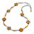 Long Yellow Neutral Wooden Flower Black Cotton Cord Necklace - 114cm L - view 6