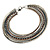 Multistrand Wired Glass Bead Necklace (Off White, Hematite, Bronze) - 60cm L/ 3cm Ext - view 6