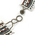Multistrand Wired Glass Bead Necklace (Off White, Hematite, Bronze) - 60cm L/ 3cm Ext - view 4