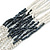 White/ Transparent/ Black/ Hematite Glass Bead Multistrand Necklace - 56cm L - view 4