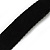 Black Velour Choker Necklace with Bronze Tone Lips Pendant - 34cm L/ 4cm Ext - view 4