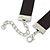 Black Silk Ribbon Choker Necklace with Black Ceramic Bead 15mm Pendant - 30cm L/ 5cm Ext - view 5
