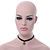 Black Velour Choker Necklace with Bronze Tone Star Pendant - 35cm L/ 4cm Ext - view 3