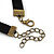 Black Velour Choker Necklace with Bronze Tone Star Pendant - 35cm L/ 4cm Ext - view 5