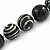 Long Chunky Black Wood Bead Necklace - 84cm L - view 4