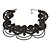 Chic Victorian/ Gothic/ Burlesque Black Sequin, Bead Lace Chain Choker Necklace In Black Tone - 29cm L/ 6cm Ext - view 1