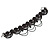 Chic Victorian/ Gothic/ Burlesque Black Sequin, Bead Lace Chain Choker Necklace In Black Tone - 29cm L/ 6cm Ext - view 3