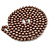 Long Coffee Brown Glass Bead Necklace - 140cm Length/ 8mm - view 4
