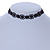 Black Lace Choker Necklace - 30cm L/ 6cm Ext - view 4