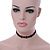 Black Lace Choker Necklace - 30cm L/ 6cm Ext - view 2