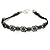 Black Lace Choker Necklace - 30cm L/ 6cm Ext - view 6