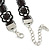 Black Lace Choker Necklace - 30cm L/ 6cm Ext - view 5