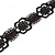 Black Lace Choker Necklace - 30cm L/ 6cm Ext - view 3