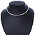 Thin AB Top Grade Austrian Crystal Choker Necklace In Rhodium Plated Metal - 36cm L/ 10cm Ext - view 5