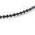 Thin Light Amethyst/ Purple Top Grade Austrian Crystal Choker Necklace In Rhodium Plated Metal - 36cm L/ 10cm Ext - view 3
