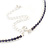 Thin Light Amethyst/ Purple Top Grade Austrian Crystal Choker Necklace In Rhodium Plated Metal - 36cm L/ 10cm Ext - view 4