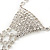 Star Quality Clear Austrian Crystal Tie Necklace In Silver Tone Metal - 37cm L/ 17cm Ext /15cm Tie - view 6