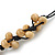 Natural Wood Bead Cluster Black Cotton Cord Necklace - 64cm L - view 4