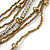 Multistrand Bronze/ Silver Glass Bead Necklace - 90cm L - view 3