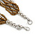Multistrand Bronze/ Silver Glass Bead Necklace - 90cm L - view 4