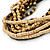 Multistrand Dark Brown/ Natural Wood Bead Necklace - 50cm L - view 4